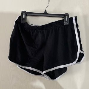 Athletic shorts black with white contrast